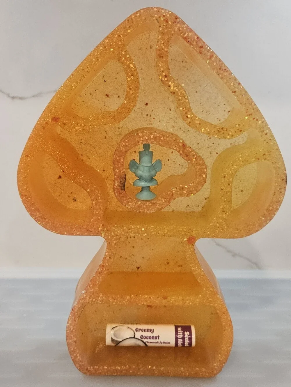 Mushroom Trinket Display Shelf Glow In The Dark Glitter Resin Custom